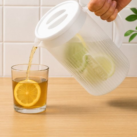 Dzbanek plastikowy 3l z pokrywką do wody soku napojów lemoniady pojemny