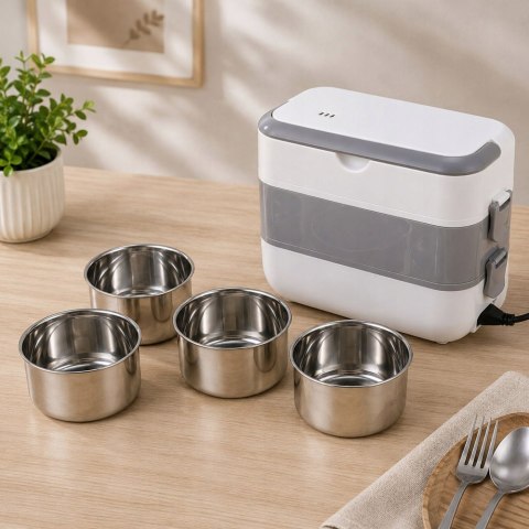 Elektryczny lunch box podgrzewacz do jedzenia termos 200w 4 pojemniki