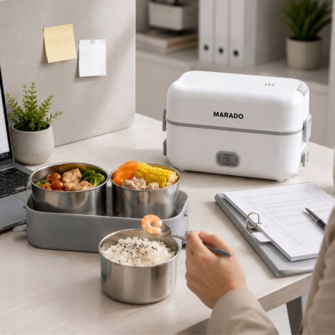 Elektryczny lunch box podgrzewacz do jedzenia termos 200w 4 pojemniki