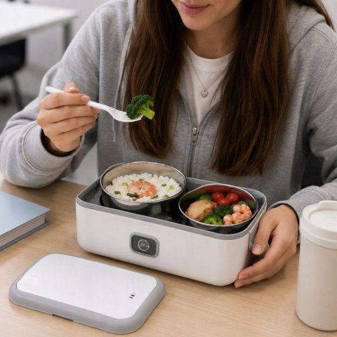 Elektryczny lunch box podgrzewacz do jedzenia termos 200w 4 pojemniki