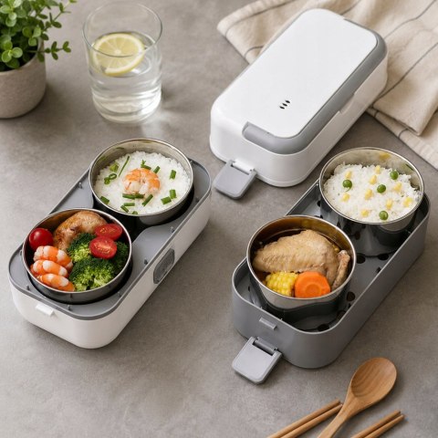 Elektryczny lunch box podgrzewacz do jedzenia termos 200w 4 pojemniki