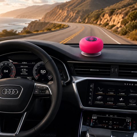 Głośnik bluetooth mini bezprzewodowy ipx4 przenośny bas mobilny przyssawka
