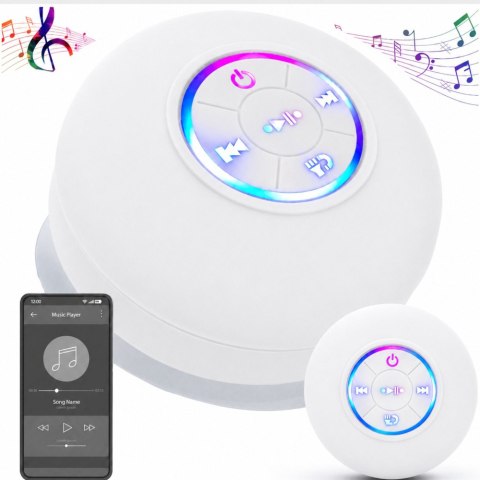 Głośnik bluetooth mini bezprzewodowy ipx4 przenośny bas mobilny przyssawka