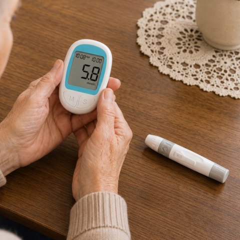 Glukometr do pomiaru cukru we krwi 50 pasków 50 lancetów nakłuwacz