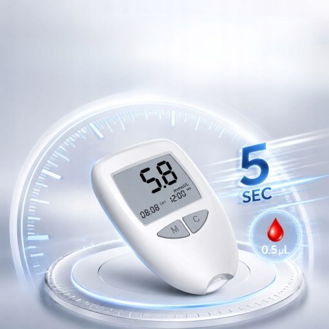 Glukometr do pomiaru cukru we krwi 50 pasków 50 lancetów zestaw nakłuwacz