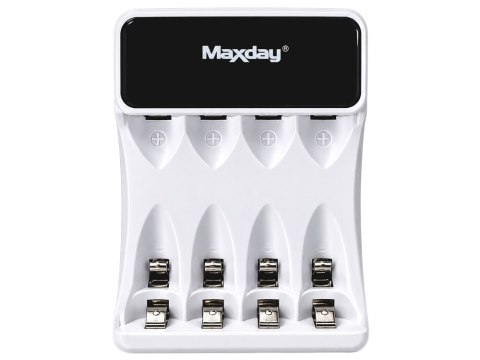Ładowarka do akumulatorków aa aaa usb c lcd 4 sloty szybkie ładowanie