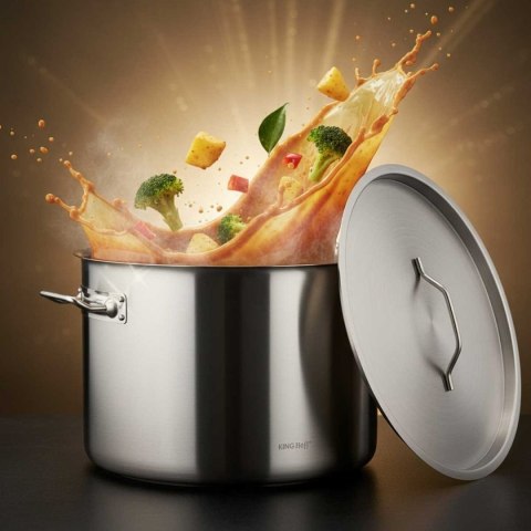 GARNEK GASTRONOMICZNY Z POKRYWĄ STALOWĄ Ø40cm 32L KINGHOFF KH-2026