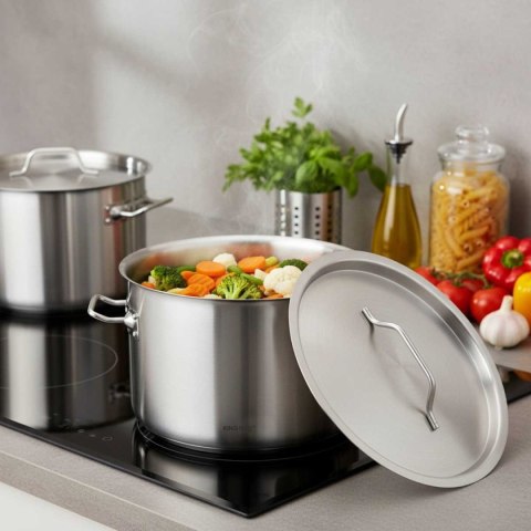 GARNEK GASTRONOMICZNY Z POKRYWĄ STALOWĄ Ø55cm 83L KINGHOFF KH-2029