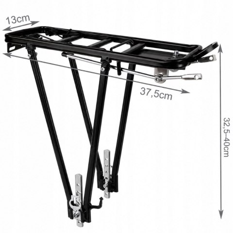 Bagażnik rowerowy tylny do roweru na zakupy aluminium 35kg uniwersalny
