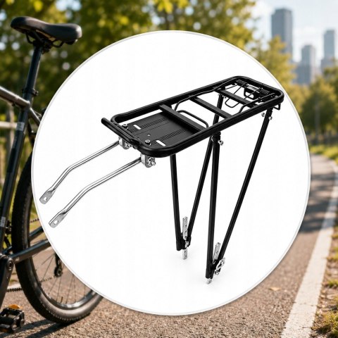 Bagażnik rowerowy tylny do roweru na zakupy aluminium 35kg uniwersalny
