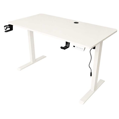 Biurko elektryczne regulowane pamięć panel sterowania 120x60cm białe