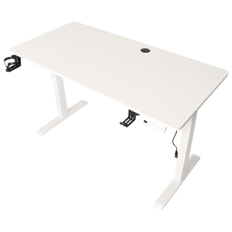 Biurko elektryczne regulowane pamięć panel sterowania 120x60cm białe