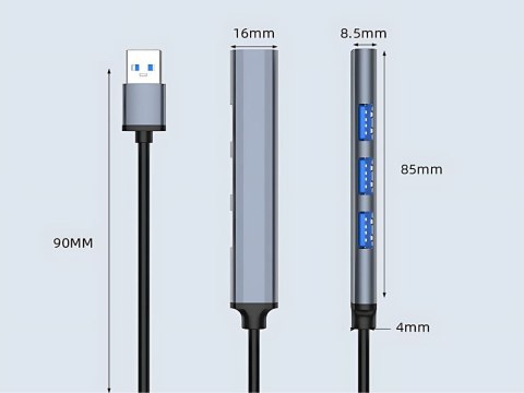 Hub rozdzielacz usb 3.0 5gb/s adapter stacja rozgałęźnik 4x porty usb 3.0