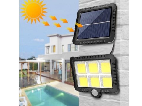 Lampa solarna 120 led z czujnikiem ruchu zmierzchu
