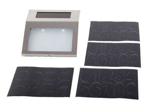 Podświetlany numer domu lampa solarna metalowa led