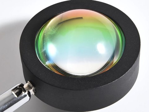 Projektor lampka zachód wschód imitacja słońca metalowa led rgb usb + pilot