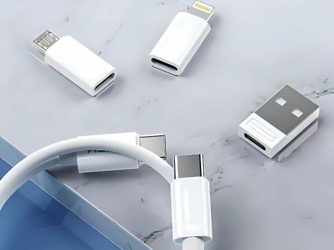 Zestaw adapterów 5w1 szpilka do telefonu w etui usb-c micro usb usb typ a