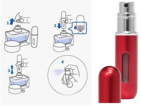 Atomizer podróżny z rozpylaczem do perfum flakon 5ml dozownik na perfumy