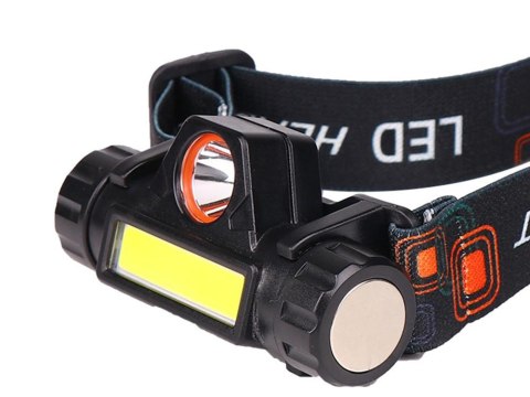 Latarka czołowa cob 4w1 lampka czołówka z magnesem