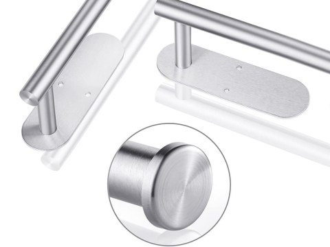 Uchwyt na ręcznik papierowy kuchenny samoprzylepny metalowy srebrny loft