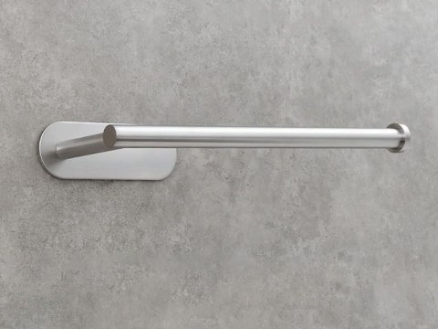 Uchwyt na ręcznik papierowy kuchenny samoprzylepny metalowy srebrny loft