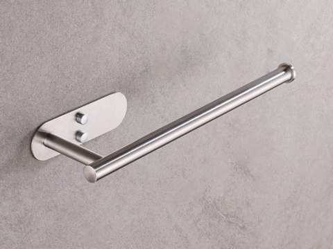 Uchwyt na ręcznik papierowy kuchenny samoprzylepny metalowy srebrny loft