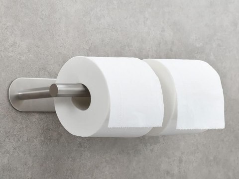 Uchwyt na ręcznik papierowy kuchenny samoprzylepny metalowy srebrny loft