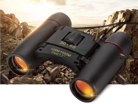 Lornetka 30x60 kompaktowa turystyczna etui myśliwska survival noc dzień