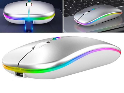 Mysz myszka optyczna bezprzewodowa slim 2,4 ghz bluetooth do laptopa pc