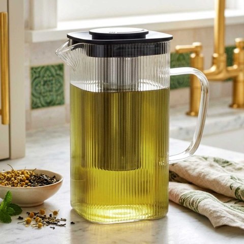DZBANEK SZKLANY 1,5L Z ZAPARZACZEM DO HERBATY ZIÓŁ 259756