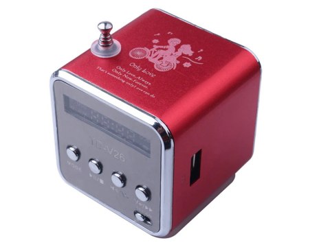 Głośnik bezprzewodowy przenośny mini radio fm led bluetooth mobilny microsd