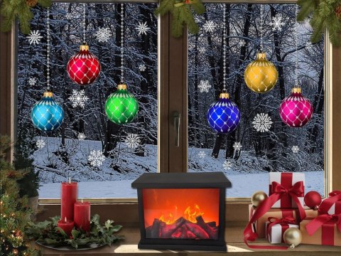 Kominek led lampion z ogniem ruchomy płomień lampa