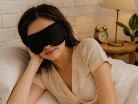 Opaska na oczy do spania maseczka zaciemniająca miękka lepszy sen relaks