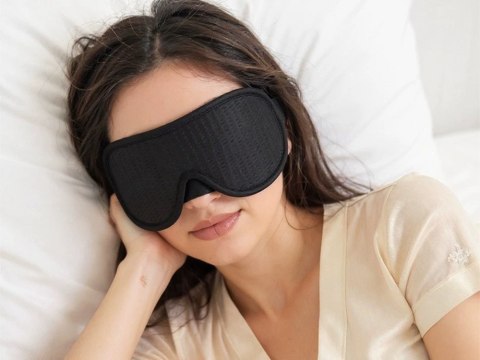Opaska na oczy do spania maseczka zaciemniająca miękka lepszy sen relaks