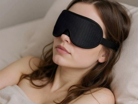 Opaska na oczy do spania maseczka zaciemniająca miękka lepszy sen relaks