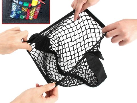 Siatka do bagaznika auta mocna na rzep do samochodu mocna kieszeń 50x25cm