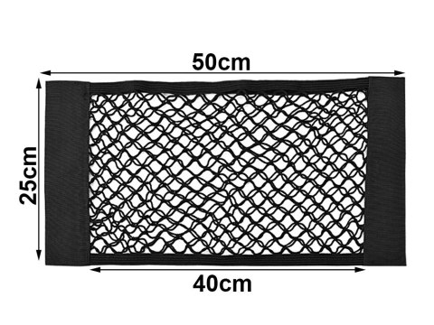 Siatka do bagaznika auta mocna na rzep do samochodu mocna kieszeń 50x25cm