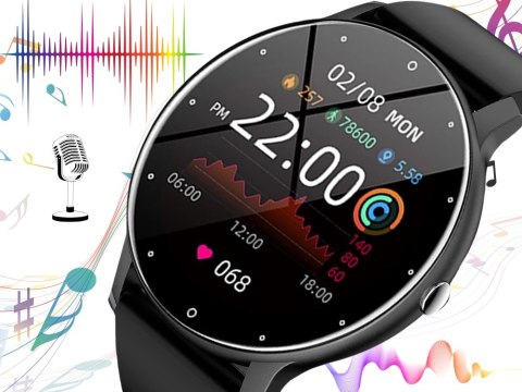 Smartwatch zegarek damski męski gumowy pasek sport bluetooth rozmowy