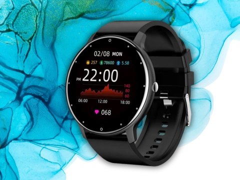 Smartwatch zegarek damski męski gumowy pasek sport bluetooth rozmowy