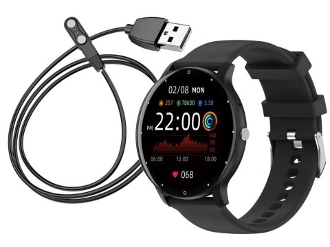 Smartwatch zegarek damski męski gumowy pasek sport bluetooth rozmowy