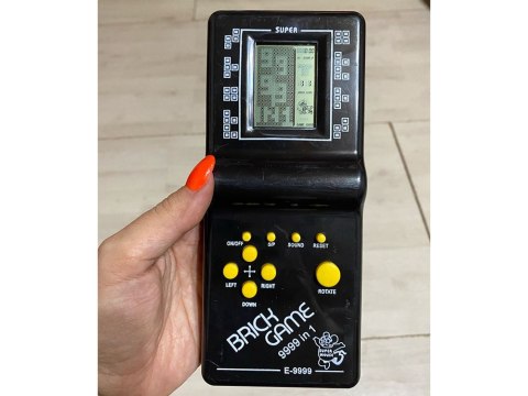 Elektroniczna gra tetris konsola kieszonkowa retro