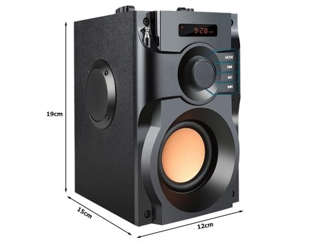 GŁOŚNIK BEZPRZEWODOWY BLUETOOTH PRZENOŚNY RADIO MOBILNY PILOT WYŚWIETLACZ