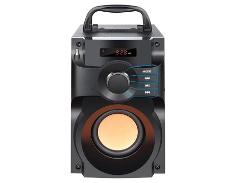 GŁOŚNIK BEZPRZEWODOWY BLUETOOTH PRZENOŚNY RADIO MOBILNY PILOT WYŚWIETLACZ