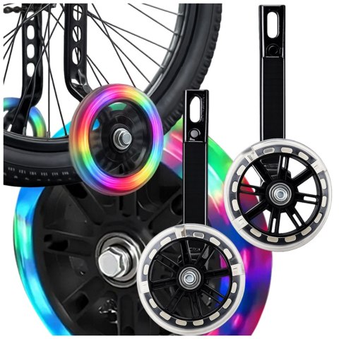 Kółka boczne do roweru dziecięcego diody led koła rowerowe świecące 12-16"