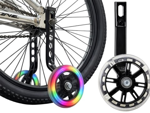 Kółka boczne do roweru dziecięcego diody led koła rowerowe świecące 12-16"