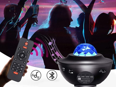 Projektor gwiazd lampka nocna led rgb + pilot