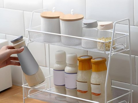 Półka kuchenna organizer kuchenny stojący dwupoziomowy loft na przyprawy
