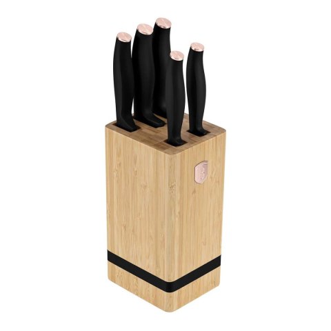 ZESTAW NOŻY BERLINGER HAUS BH-2970 BLACK ROSE W BLOKU BAMBUSOWYM