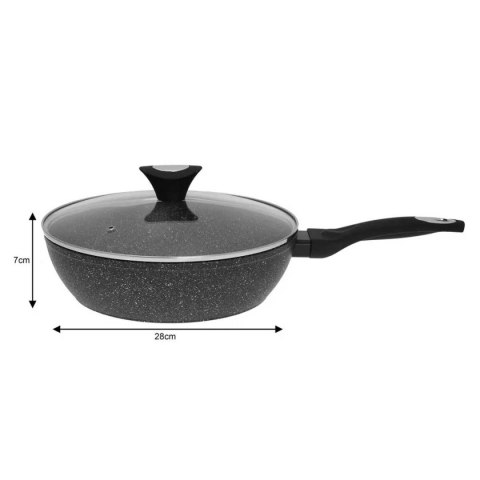 PATELNIA GRANITOWA 28cm KLAUSBERG KB-7296 GŁĘBOKA