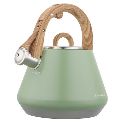 CZAJNIK STALOWY Z GWIZDKIEM 2,5L KLAUSBERG KB-9061 BIAŁY